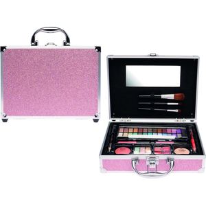 CASUELLE MAKE-UP KOFFER - GLANZEND ROZE - geschenk - glitter