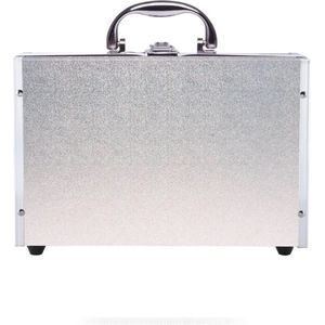 CASUELLE-Make up koffer - Shiny Silver - 41 stuks