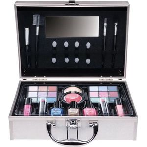 CASUELLE-Make up koffer Shiny Silver 41 delig