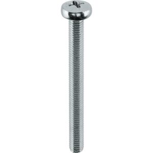 metaalschroef met moer cilinderkop M3x16 25 stuks gegalvaniseerd pozidrive