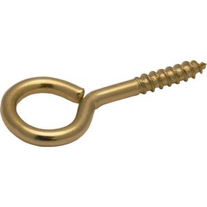 Schroefoog vermessingd 3.5 x 16 mm (10 stuks)