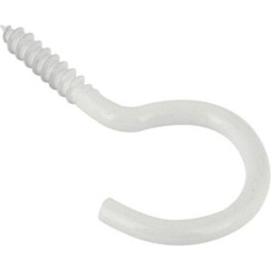 schroefhaak 4x30mm 5 stuks wit