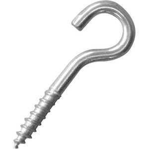 schroefhaak 3.0 x 19mm. lang. 10 stuks ophanghaken. gegalvaniseerd. Ifix.