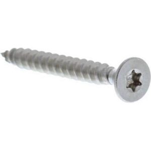 Houtschroef. 3.5 x 30mm. lang. platkop-torx-kop. RVS-A2. 120 stuks. spaanplaatschroeven. I-Fix.