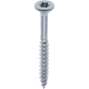 Hout schroef. platkop-torx. 6x60mm. lang. 8 stuks. verzinkt. Ifix.