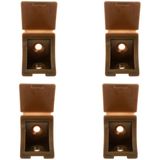 Hoekpaneelverbinder - Bruin - 4 Stuks - 25 Mm