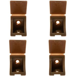 Hoekpaneelverbinder - Bruin - 4 Stuks - 25 Mm