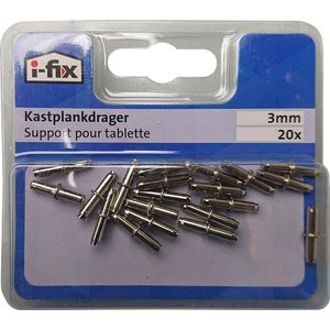 Plankdrager - Vernikkeld - 20 Stuks - 3 mm Dikte