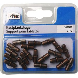 I-FIX kastplankdrager | 5 mm | vintage brons look | 20 stuks
