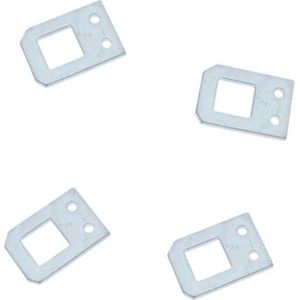 Plankdragers - 4 Stuks - 30mm Hoog - 20mm Breed - Voorgeboorde Schroefgaten