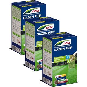 Dcm Gazon Pur 20 m2 - Gazonmeststoffen - 3 x 1.5 kg (Mg)