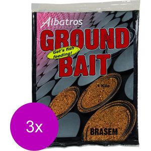 Albatros Groundbait Brasem - Lokvoer - 3 x 1 kg Beige Allround