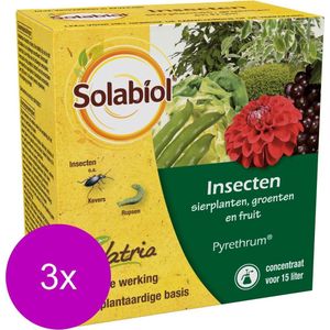 Solabiol Natria Pyrethrum Concentraat Tegen Bladluizen - Insectenbestrijding - 3 x 30 ml