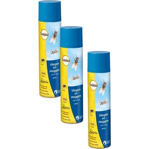 Solabiol Natria Vliegen- En Muggenspray - Insectenbestrijding - 3 x 400 ml