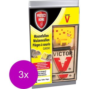 Protect Home Muizenval Hout - Ongediertebestrijding - 3 x 2 stuks