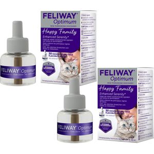 Feliway Optimum Navulling - Anti stressmiddel - 2 x 48 ml Kat