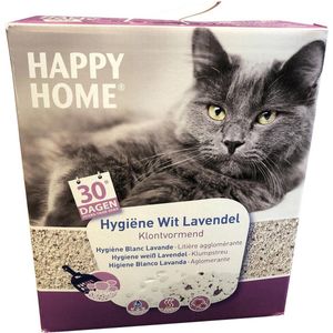 Happy Home Hygiëne Wit Lavendel - Kattenbakvulling - 10 l Wit