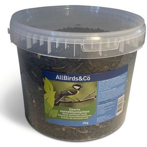 Allbirds&Co Zwarte Zonnebloempitten In Emmer - Voer - 2 kg