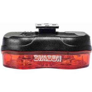 Simson Achterlicht Eyes Usb Led Oplaadbaar Zwart