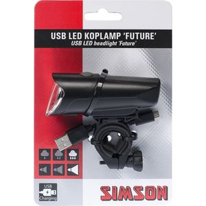 Simson Future Fietsverlichting  Koplamp 30 Lux - LED - Oplaadbaar