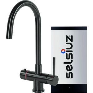 Selsiuz Rond Gun Metal Zwart met Single Boiler