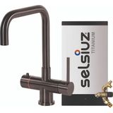 Selsiuz Haaks Gun Metal Zwart met TITANIUM Combi (Extra) boiler