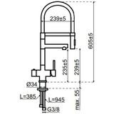 Selsiuz XL RVS (Inox) met TITANIUM Single boiler