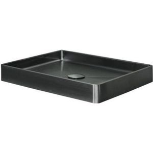 Qisani Vanity opbouw wastafel 47x32x8cm gunmetal