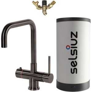 Selsiuz Haaks Gun Metal Zwart met Combi (Extra) Boiler