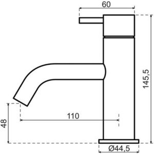 Qisani - Flow - Wastafelkraan - Gun Metal Zwart - RVS