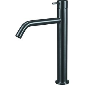 Qisani - Flow - Wastafelkraan - Geborsteld Gun Metal - Verhoogd
