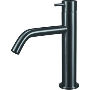 Qisani - Flow - Wastafelkraan - Geborsteld Gun Metal - 100% RVS