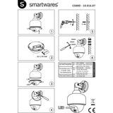 Smartwares CS88D Dummy Dome Camera – Muur- en wandmontage – Voor binnen en buiten gebruik - LED lamp, Wit