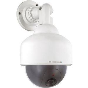 Smartwares CS88D Dummy Dome Camera – Muur- en wandmontage – Voor binnen en buiten gebruik - LED lamp, Wit