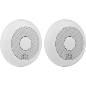 Smartwares RM175RF/2 Draadloze rookmelder Set van 2 stuks Koppelbaar werkt op batterijen