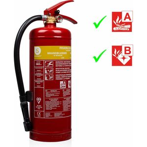 Smartwares FEX-15230 Brandblusser - 3 Liter - Schuim - Inclusief ophangbeugel - Brandklasse AB - BSI Gecertificeerd