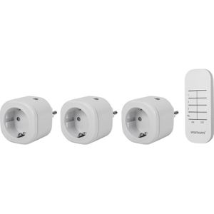 Smartwares SH4-99566 Mini Schakelaarset – Plug & Connect – 3 Stuks met Afstandsbediening