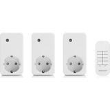 Smartwares SH4-99573 Schakelaar Set – 4-delig – Plug & Connect – 3 draadloze stekkers met afstandsbediening