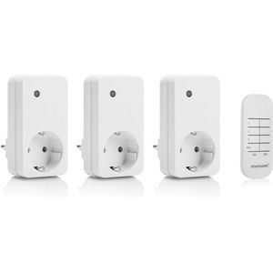 Smartwares - SH4-99573 - Schakelaar Set - 4-delig - Plug & Connect - 3 Draadloze Stekkers met Afstandsbediening