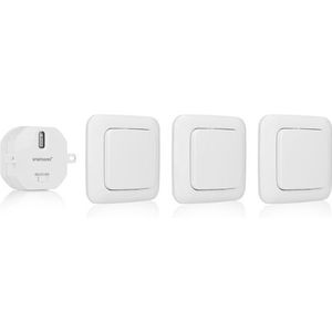 Smartwares SH4-99567 Slaapkamer Schakelset – Plug & Connect  - 1 Inbouwstekker – 3 Wandschakelaars