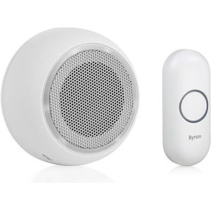 Byron - DBY-23512 - Draadloze Deurbel - Wit - Weersbestendige Beldrukker