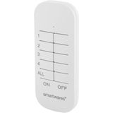 Mini Afstandsbediening met 4 Kanalen - Bereik tot 30 Meter - Plug & Connect - Smartwares - SH4-90152, Wit
