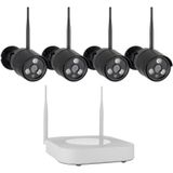 Smartwares CMS-30300 CMS-30300 IP-Draadloze bewakingsset Radiografisch, WiFi Met 4 camera's 1920 x 1080 Pixel
