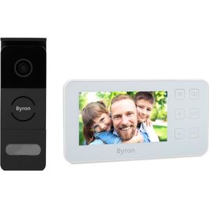 Byron Video Deurbel DIC-24512 – Slimme deurbel - Intercom en Camera – 4.3 inch scherm - Geen maandelijkse kosten