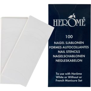 Herome French Manicure Stickers Nagelsjablonen - Nail Stencils - voor de perfecte French Manicure - 1*100pcs