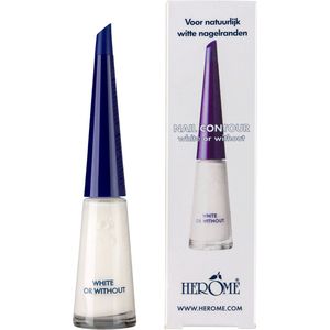 Herome Cosmetics Handverzorging Perfect Nail Contour 'White Or Without' Met Intensifiërend Effect Nagellak 8 ml