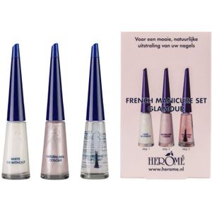 Herome Cosmetics - French Manicure Set Glamour Sets 30 ml 3x 10 ml