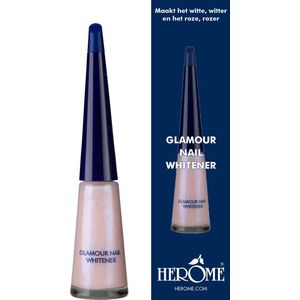 Herome Glamour Nail Whitener - met een Parelmoerglans - Camoufleert Doffe of Verkleurde Nagels - 10ml.