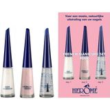 Herome French Manicure Set Roze - Nagelverzorging - Nude en Witte Nagellak - met Top Coat - 3x10ml