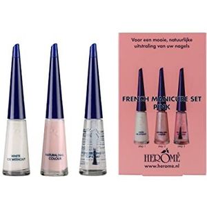 Herome French manicure set pink 3 x 10ml  1 set